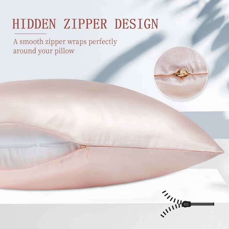 OLESILK 100% Mulberry Silk-Pillow-Cases for Hair and Skin, Standard Size