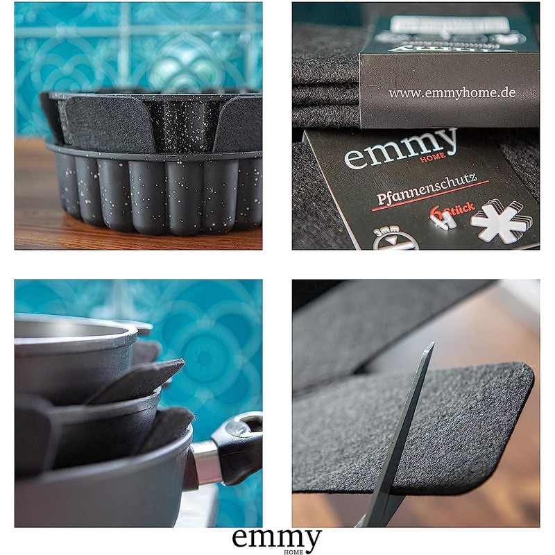 Emmy Home Pan Protectors, Felt Pan Protectors, Pack of 5,