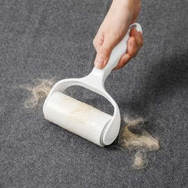 Lint Rollers for Clothes Couch Furniture, Reusable Sticky Rollers for Pet Hair, Easy to Use Lint Roller 1 Handle with 5 Refills (Daisy White)