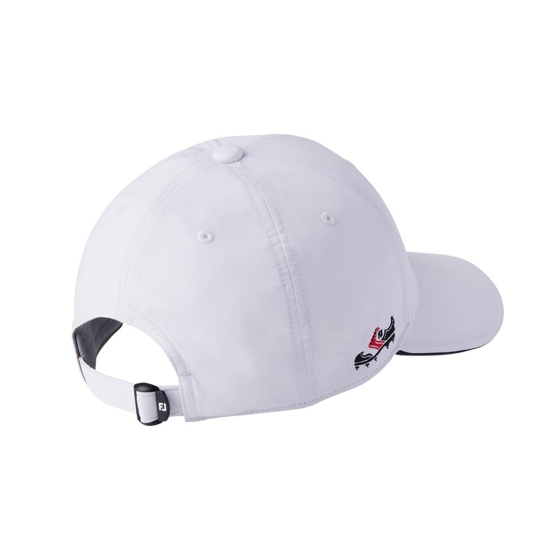 FootJoy FH25ABSC-1 Men's Basic Cap, Shoe Icon, White, 22.4 -