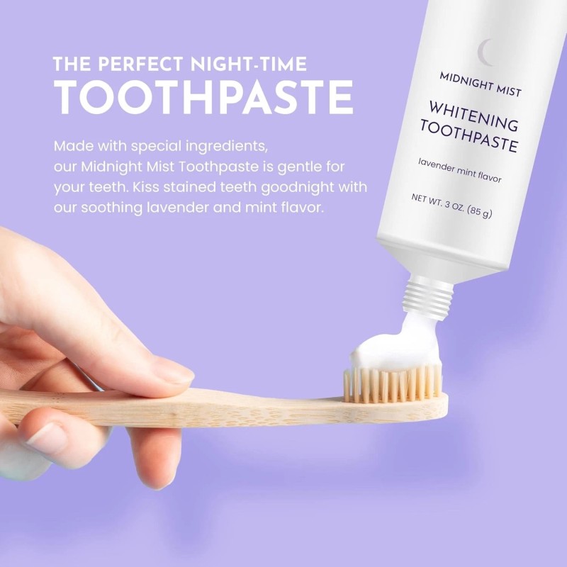 SNOW Whitening Toothpaste Midnight Mist Night PM Toothpaste Lavender Mint