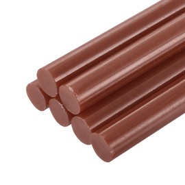 uxcell 6pcs Full Size Hot Glue Sticks for Glue Gun 0.43 x 8 inch Large Glue Sticks, 11 x 200mm Dark Brown