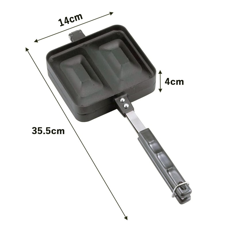 下村企販 20415 Hot Sandmaker, アルミキャスト ふちがくっつく, black (black 19-3911tcx)