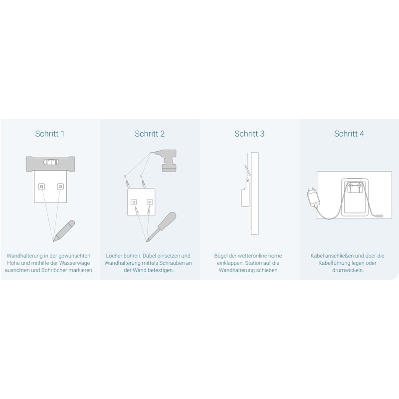 Wall Mount for WetterOnline Home (2nd Generation), Complete Wall Mounting