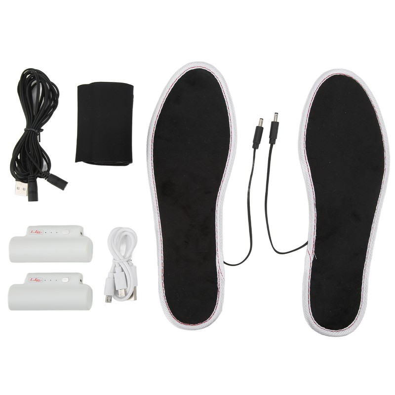 2Pcs Electric Heated Insoles Smart 3 Gears Temperature Adjustment Warm