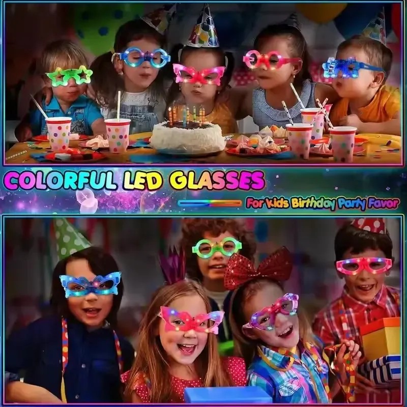 Gafas De Fiesta Luminosas Led Que Brillan En Navidad