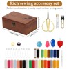Sewing Kit Wooden Sewing Box with Accessories Retro Wooden Sewing