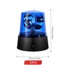 GAGIRA 2Pcs Blue Rotating Strobe Light, Battery Operated 360 Degree