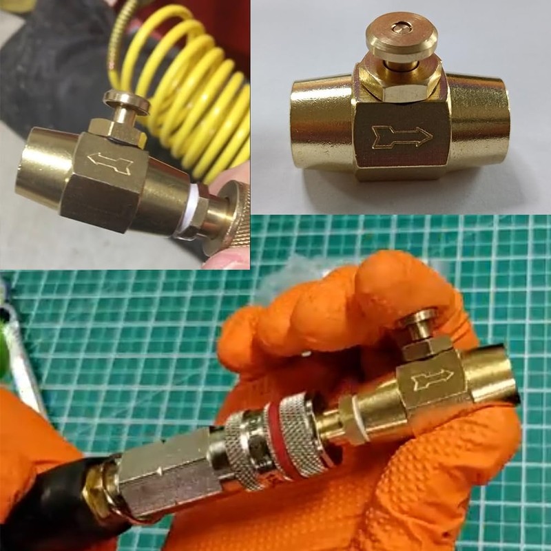 1/4 Inch NPT Brass Push Button Check Valve, 1PCS