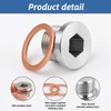 2 Pack M18x1.5 Sensor Plug Inner Hex Head with Red