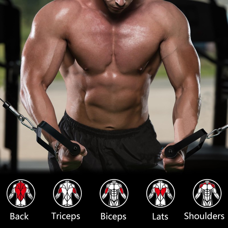 Howffite D Row Handle Cable Attachment for Weight Workout Tricep