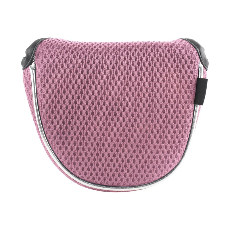 Andux Mesh Mallet Putter Cover Golf Putter Head Covers Pink,