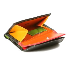 Small Men's and Women's wallet colorful LEAS, Genuine Leather, multicolored - "LEAS Multicolore-Serie"