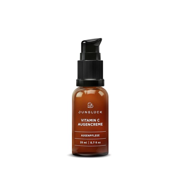JUNGLÜCK Vitamin C Augencreme - Vegan | Anti-Müdigkeits Creme gegen