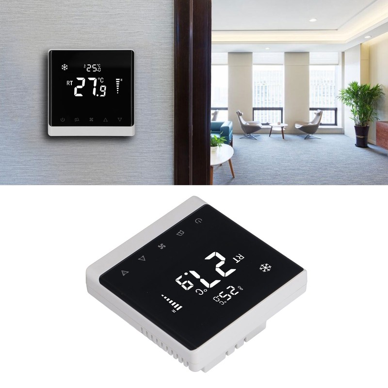 Air Conditioning Fan Thermostat Home Touchscreen Thermostat Panel Temperature Controller