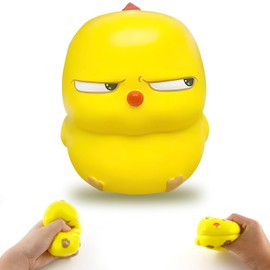 Anti-Stress Toy, Yellow Chick Squeeze Toy, Squishy Squeeze Toy, Fidget Toys, Squeeze Toy, for Stress Relief and Relaxation, for Children and Adults