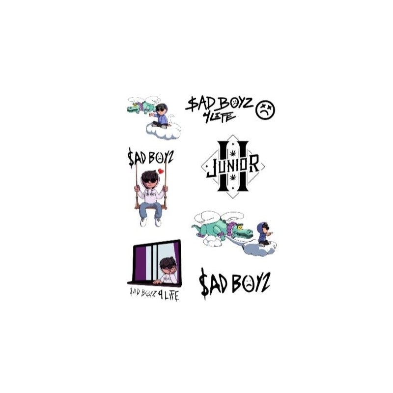 Sad Boyz Sticker Sheet - Choose Design: 2, Choose Paper: