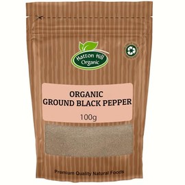 Organic Ground Black Pepper 100g by Hatton Hill – Bold Flavour & Aromatic Spice