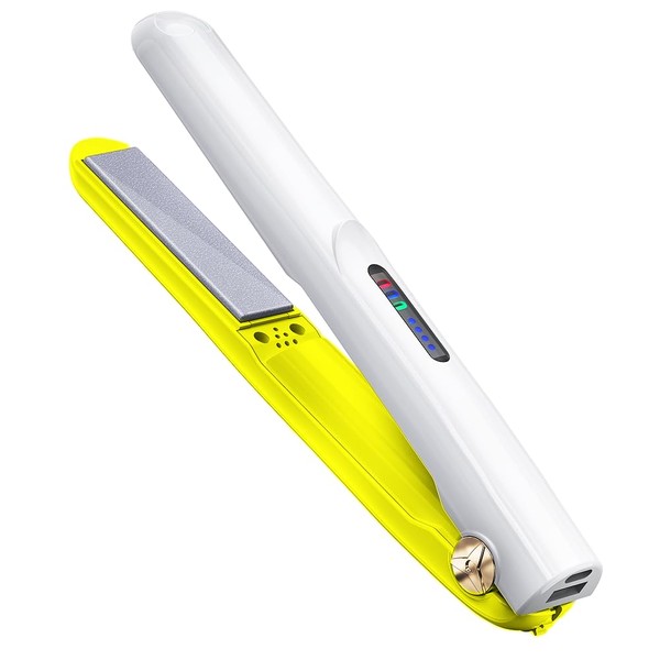 Cordless Hair Straightener and Curler 2 in 1 Ceramic Flat