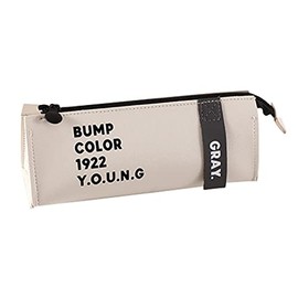 GRmkt Pencil Case, Stationery, Pencil, Zipper, Pen Holder, Simple, Leather, Vinyl, Synthetic Leather, Organization, Lightweight, Compact, Students, Business, Print, beige, casual