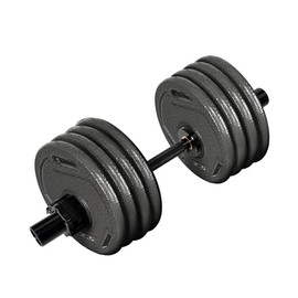 Fitvids Olympic Dumbbells Set, Loadable for 2-inch weight plates, Adjustable Weight for Strength Training and Fitness Exercises, 20LBS Set