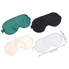 Artibetter Sleep Silk Sleep Comfortable Blindfold Eyeshade Satin Eye Covers Eye for Girls Women Kids Favor- White