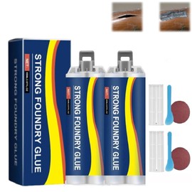 Strong Foundry Glue for Metal, High Temperature Resistant Casting Repair, Metal Repair Glue 85ml, Premium Liquid Welding Filler for Metals Defects and Repairs, Fast Curing Waterproof Liquid (2Pcs)