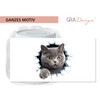 GRAZDesign Funny Cat Money Box with Cat Motif - Wall