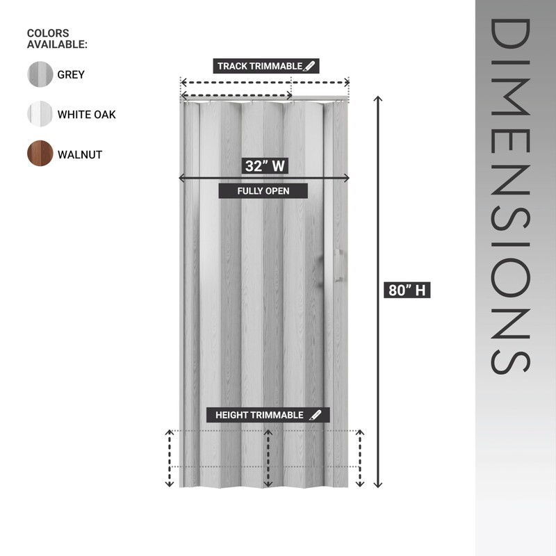 PVC Foldable Accordion Doors or Privacy Room Divider for Internal