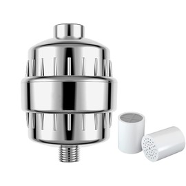 S SHARKSPEED Shower Filter 20 Stage Universal Shower Head Filter for Hard Water, with 2 Replacement Filter Cartridges for Removing Chlorine Fluoride