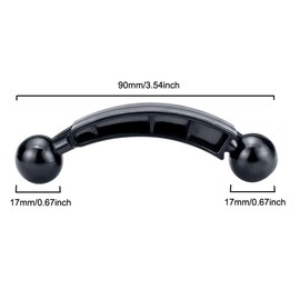 ThtRht Paquete de 2 adaptadores de extensión dobles de 17 mm para Garmin GPS, coche, bicicleta, motocicleta, manubrio de teléfono, tablet, soporte de brazo, base de salpicadero, abrazadera de clip para cámara