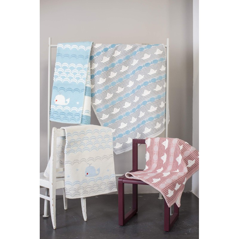 Fussenegger baby blanket cotton blend blue size 65x90 cm