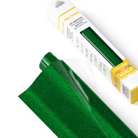 Poli-flex® Pearl Glitter® - Glitter Film for Textiles - Flex Film with Glitter Effect for Iron-on, Plotter Film for DIY Shirts, Green, 30.5 cm x 61 cm