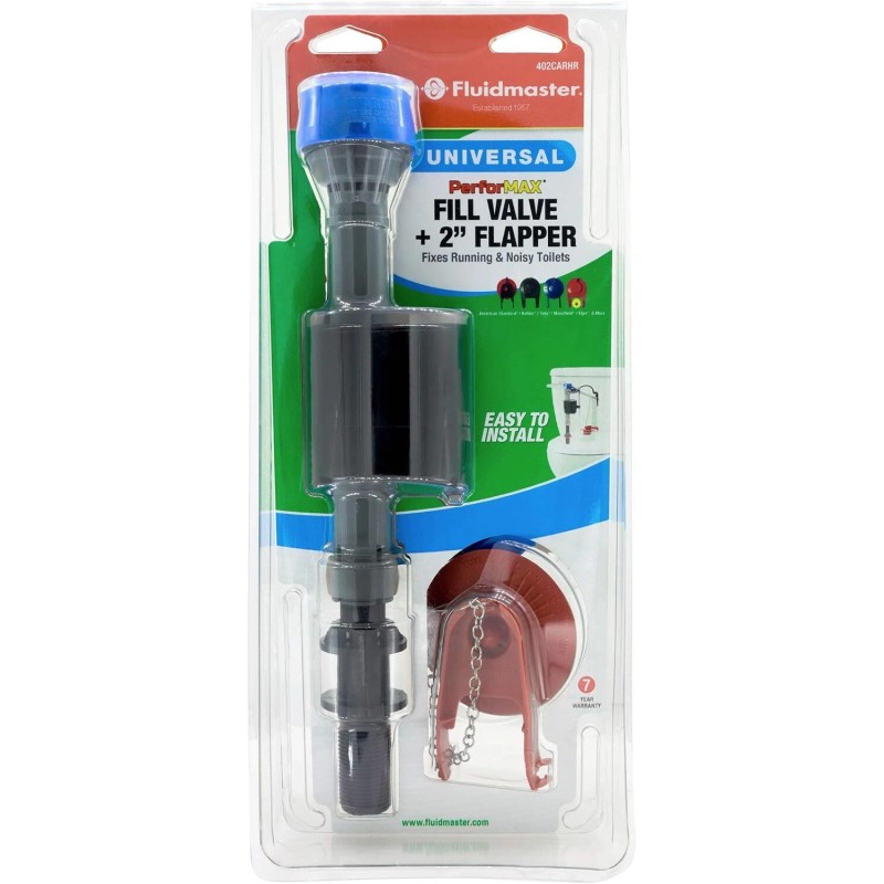 Complete Universal Toilet Repair Kit Flush Fill Valve Flapper Replacement