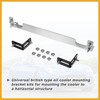 Partuto Universal Oil Cooler Mounting Bracket Kit 330mm Silver Tone