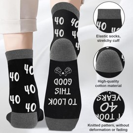 40th Birthday Gifts for Men, 40 Year Old Birthday Gifts for Men, Socks for 40 Year Old Man, 3D Pop Up Birthday Card, 40th Poster Anniversary Card