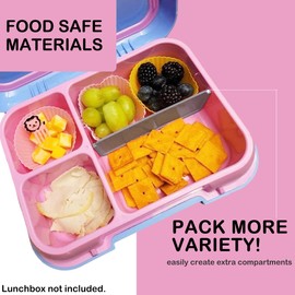 Cliivour 3Pcs Replacement Insert Divider for Bento Box Insert Divider Compatible with Bentgo Fresh & Modern & Pop Models Divider Lunch Box & Adult Lunch Box Made from Food-safe Grade Materials (Pop)