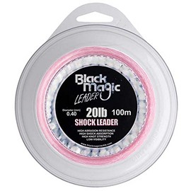 Black Magic Pink Shock Leader 30lb 100m