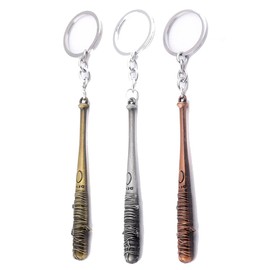 DAOWIN The Walking Corpse Keychain 3 Pieces Negan's Baseball Bat Metal Keyring Set TV Peripheral Pendant Collectibles for Fans
