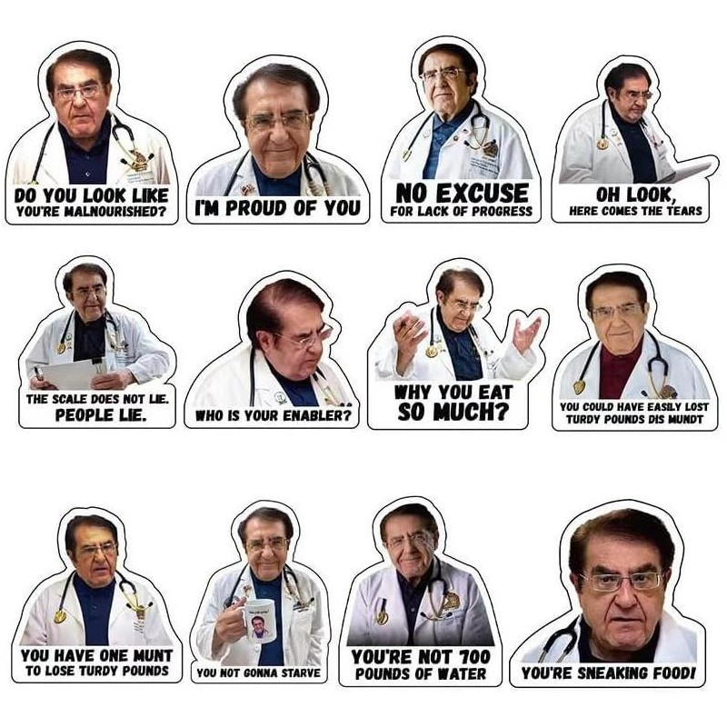 Doctor Phrase Pattern, 12pcs/set Fridge, Room Adults Inspirational Refrigerator Diet