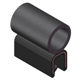 Trim-Lok Trim Seal with Top Bulb – Fits 1/8” Edge, 3/8” Bulb Seal Diameter, 25’ Length – PVC Plastic Trim with EPDM Rubber Seal, Easy to Install for Cars, Boats, RVs, Trucks, and Home Applications