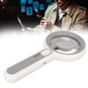 Handheld LED Magnifying Glass Touch Control Rechargeable Portable Illuminated Magnifier