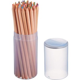 Nakabayashi Artem CP-36NW-TTC Colored Pencils, Natural Wood, 36 Colors, Tube Case Included