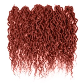 Faux Locs Crochet Hair 24Inch Crochet Locs, 6Packs Goddess Locs Soft Locs Curly Ends Faux Locs Synthetic Locs Crochet Hair Crochet Braids for Black Women (350#, 24'')