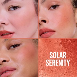 Maybelline Cloudtopia Blush for Cheeks and Lip Mousse, Ultra-Vivid, Pigmented Formula for Up to 14HR of Blush and Lip Makeup Color, Solar Serenity, 1 Count