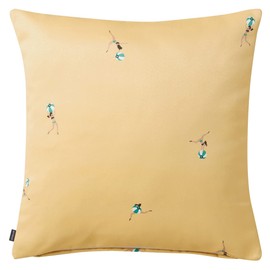 Suminoe V349C Cushion Cover, Yellow, 17.7 x 17.7 inches (45 x 45 cm), Washable, Pack of 1