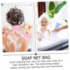 Mikinona 15pcs Exfoliating Soap Saver Pouch Lightweight Bathing Soap Bag