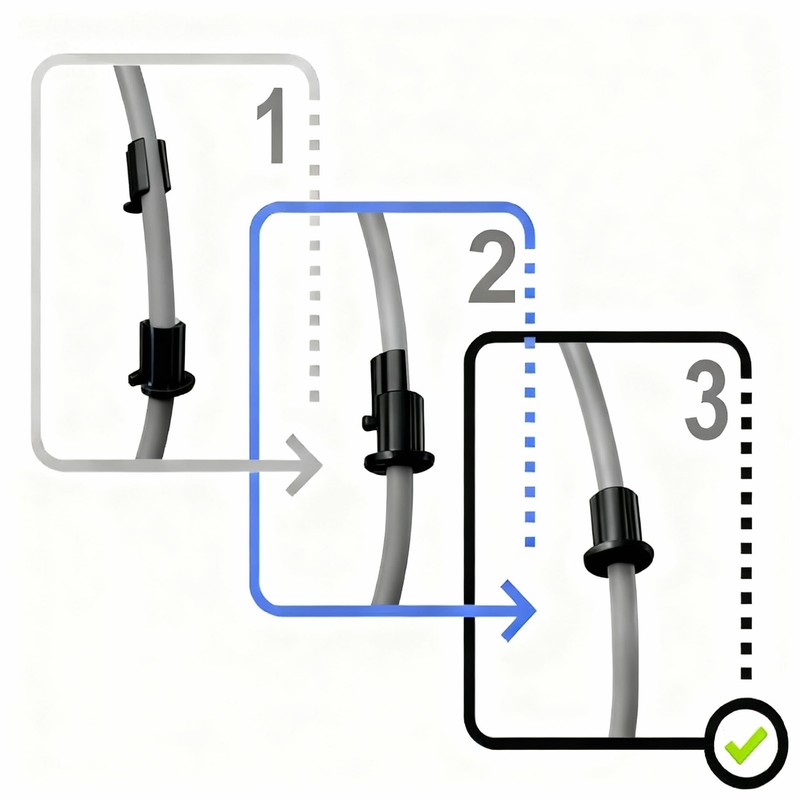 FANRTE 1/2" Wall Hole Cable Feed Through Bushing Grommet for