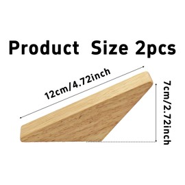pson 4Pack Wooden Wall Hooks, Minimalist Natural Wood Coat Hooks, Wall Mounted Decorative Hangers for Hats, Bags, Towels, Clothes(Large Size)