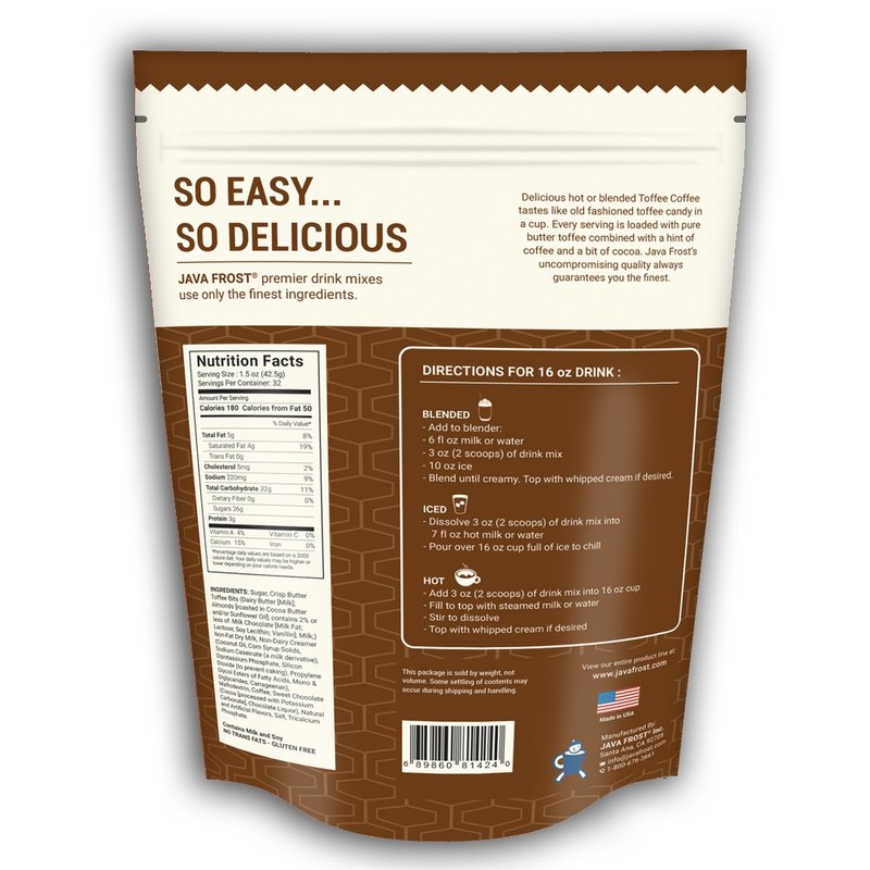 Toffee coffee Gourmet Drink Mix